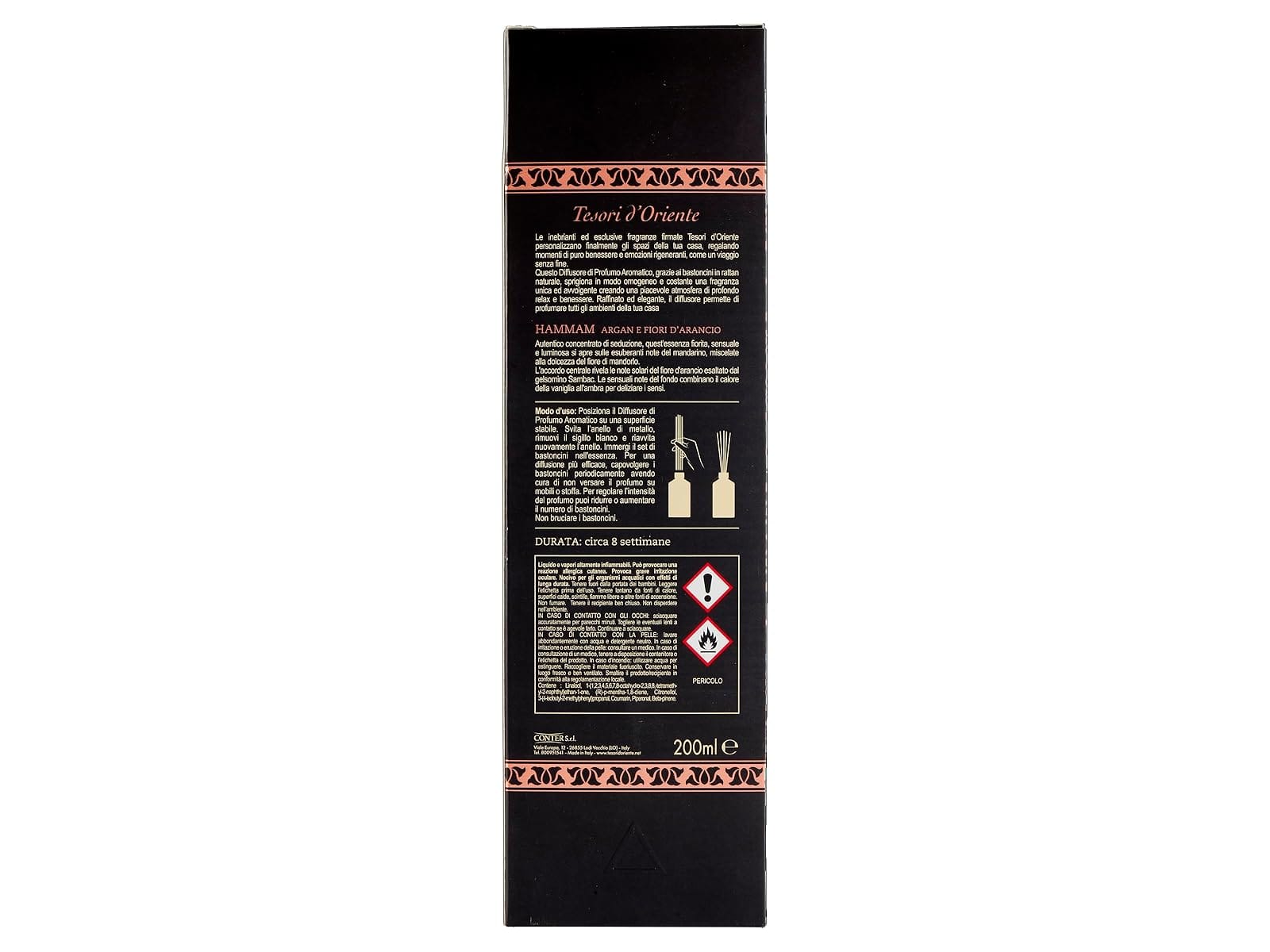 tesori d'oriente difuzor de parfum aromatic hammam 200 ml