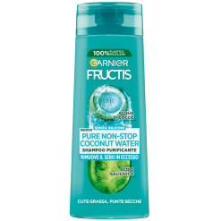Garnier Fructis șampon purifiant Pure Non-Stop Coconut Water cu apă de cocos și acid salicilic, 250 ml