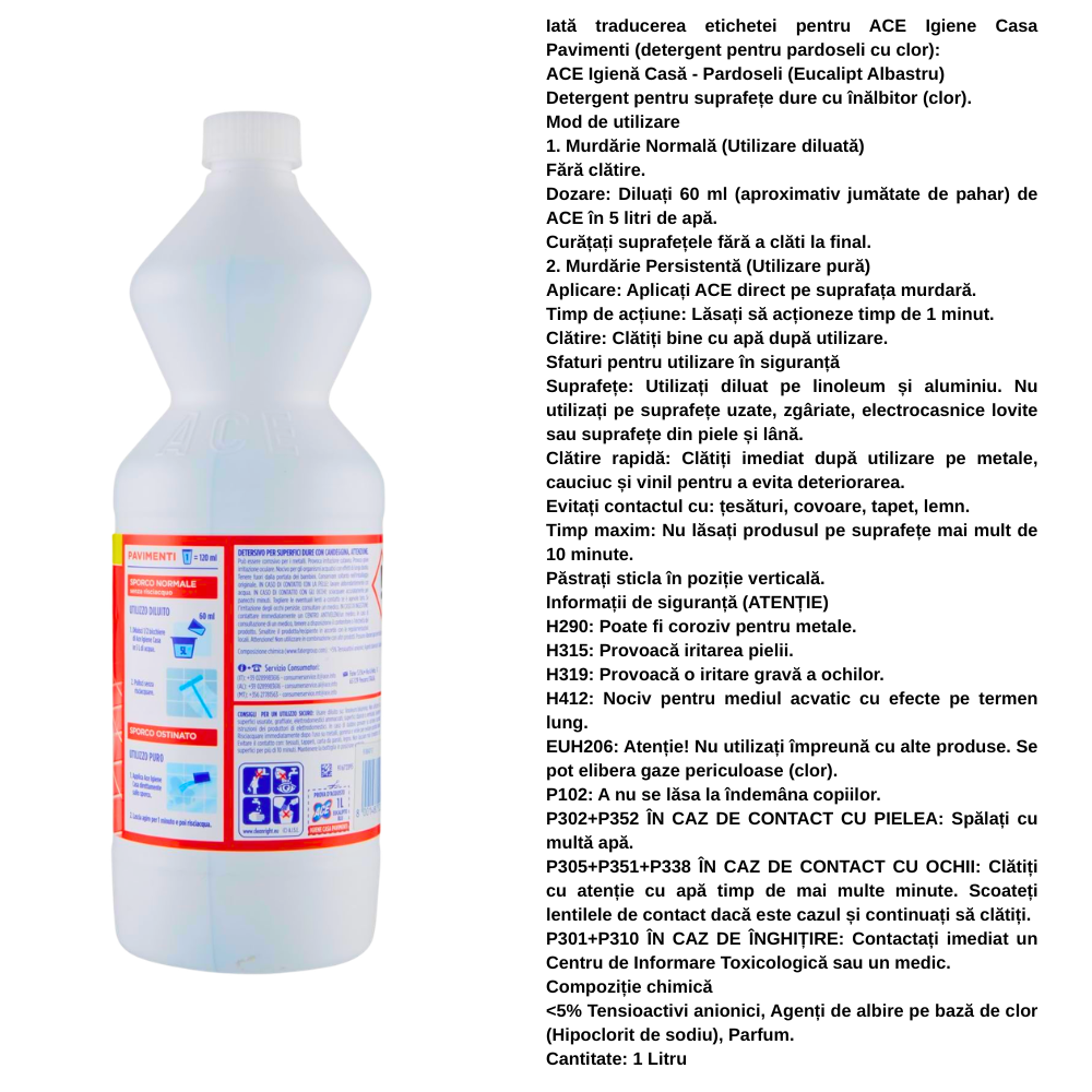 ace detergent pardoseli eucalipt 1000 ml