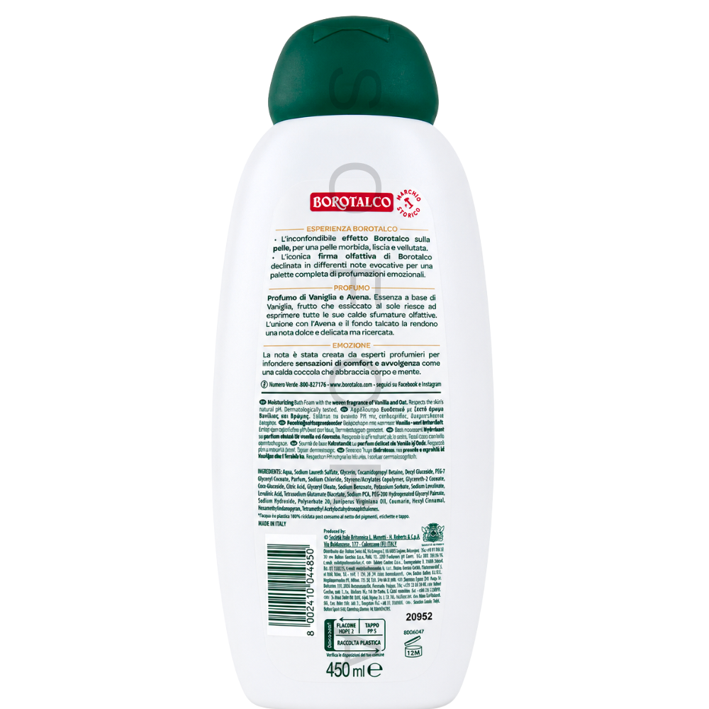 Borotalco Idratante Vaniglia e Avena gel de dus 450 ml