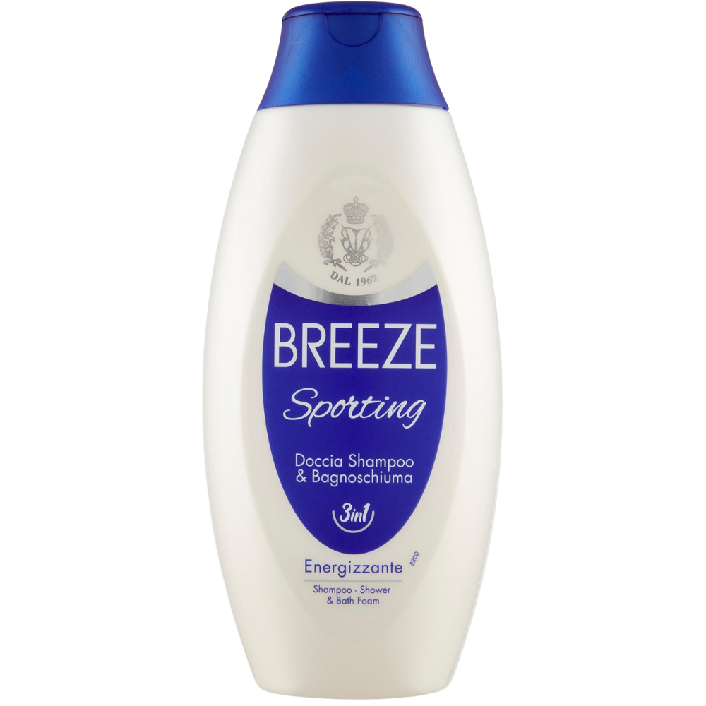 Breeze Sporting gel de duș șampon și spumă de baie 3 în 1 energizant, 400 ml