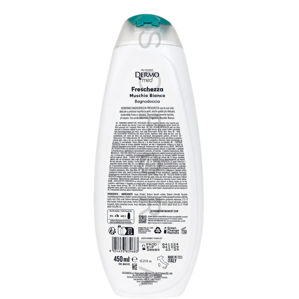 Dermomed Freschezza Muschio Bianco gel de dus hidratant