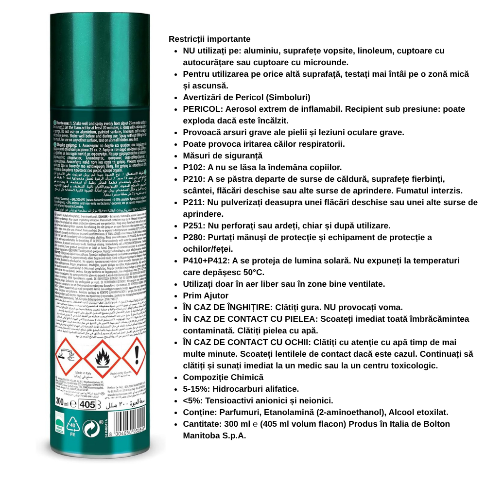 fornet spray curatat cuptor si gratar 300 ml