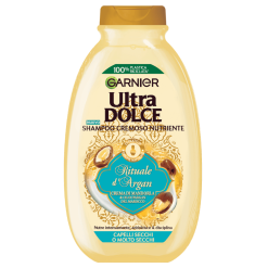Garnier Ultra Dolce șampon cremos nutritiv cu ulei de argan și migdale, 250 ml