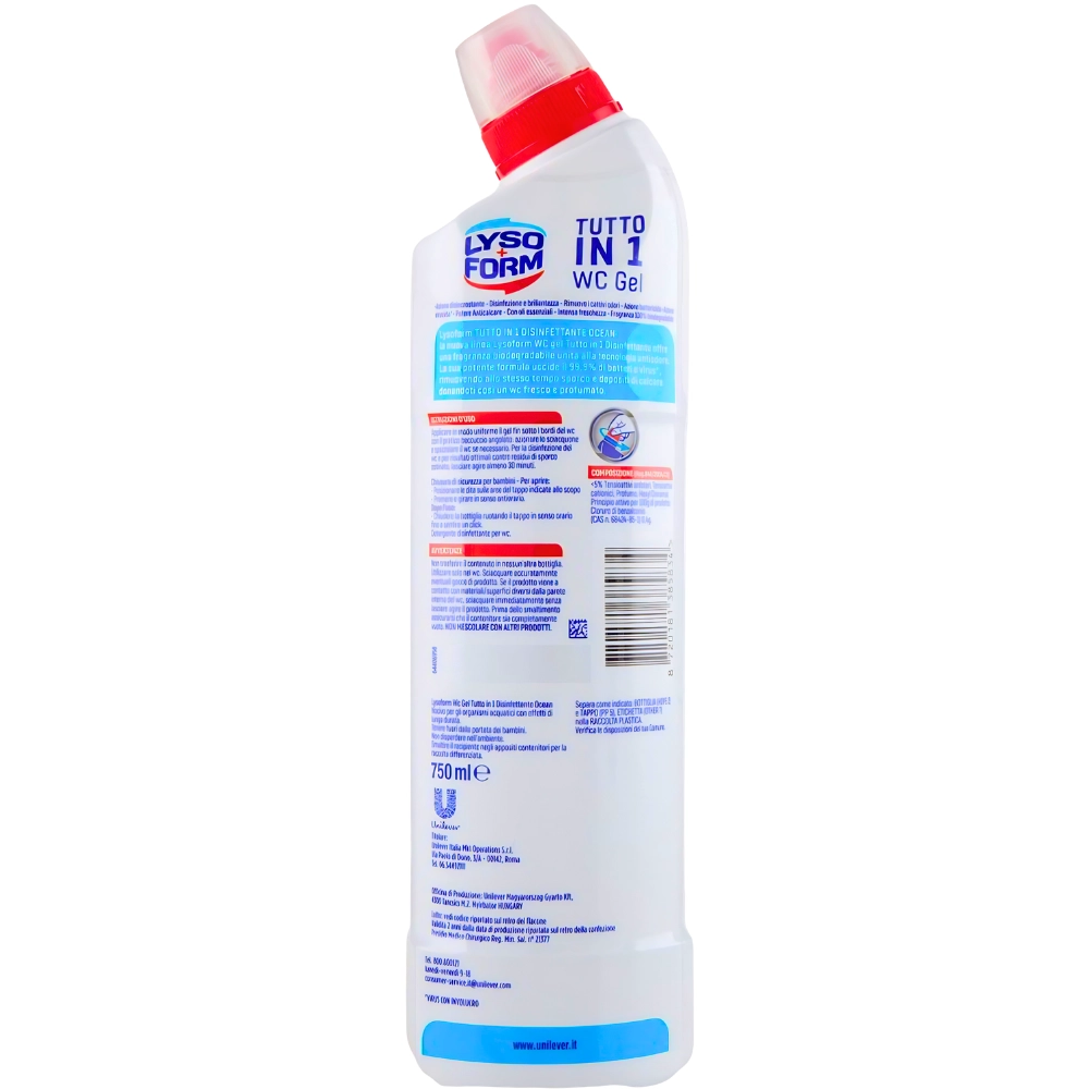 Lysoform gel WC dezinfectant Ocean Tutto in 1 750 ml