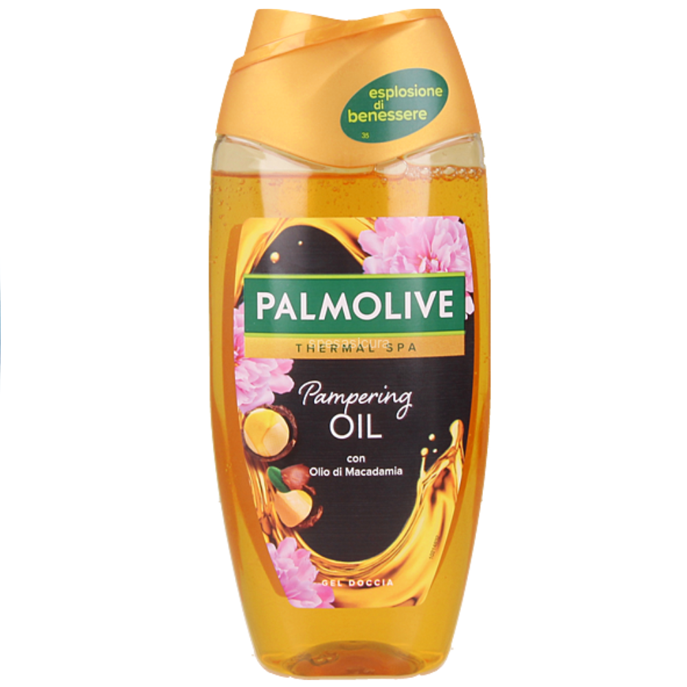 Palmolive Thermal Spa Pampering Oil gel de duș cu ulei de macadamia și bujor, 220 ml