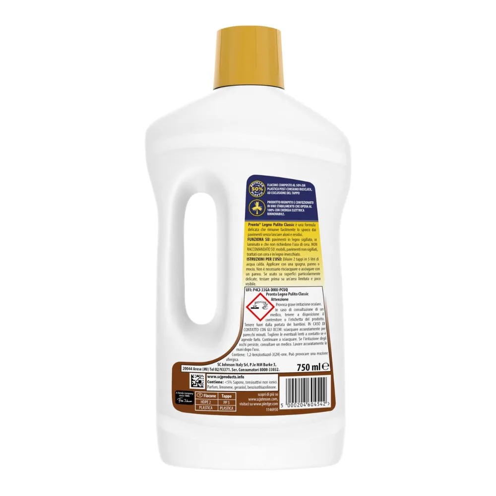 pronto detergent pentru pardoseli legno pulito classic 750 ml
