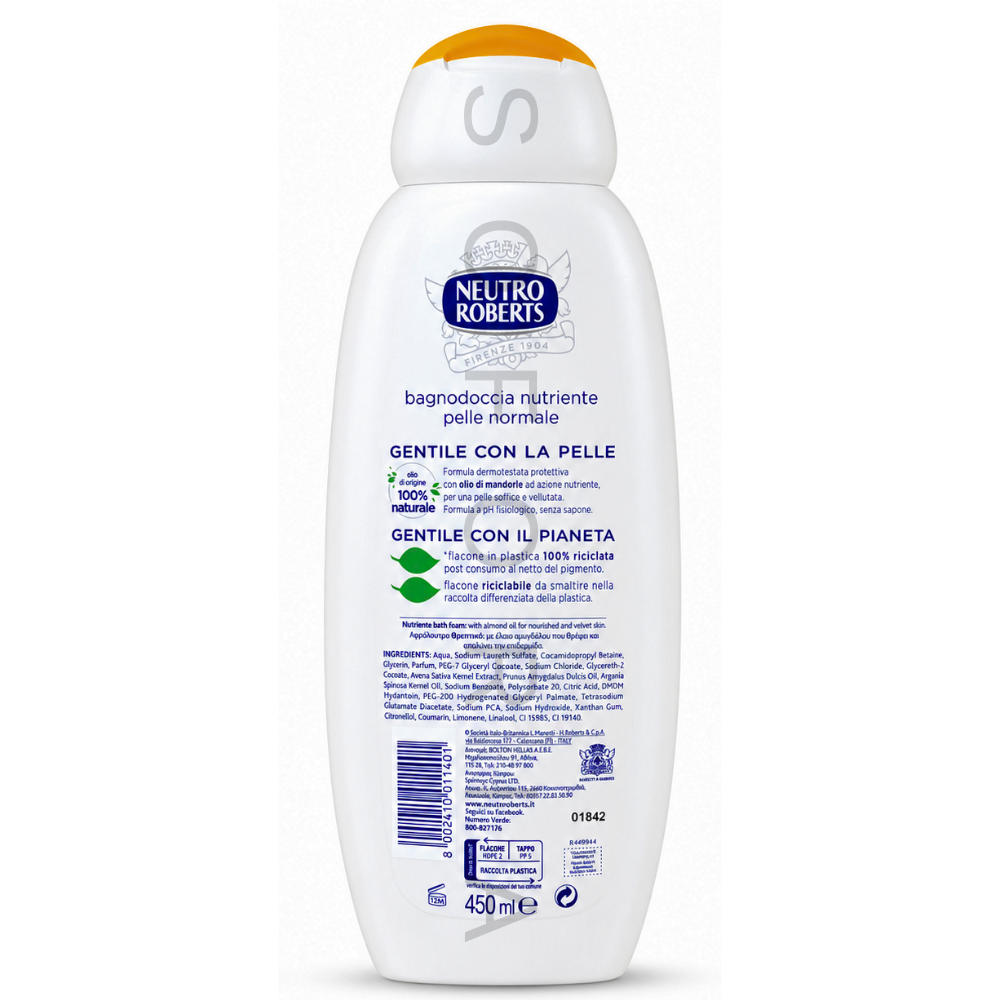 Neutro Roberts gel de dus, hranitor cu ulei de migdale 450 ml - imagine 2