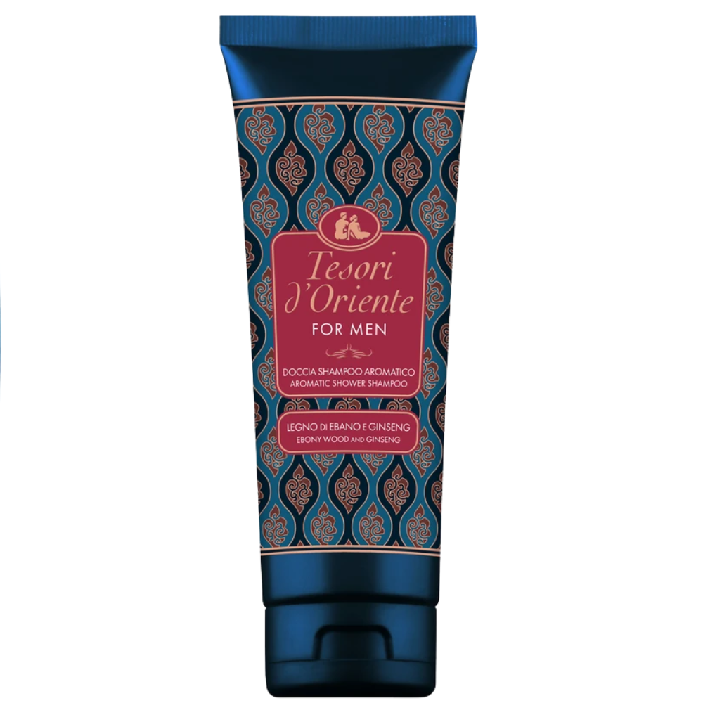 Tesori d'Oriente Men gel de duș și șampon 2 în 1 Lemn de Abanos și Ginseng, 250 ml