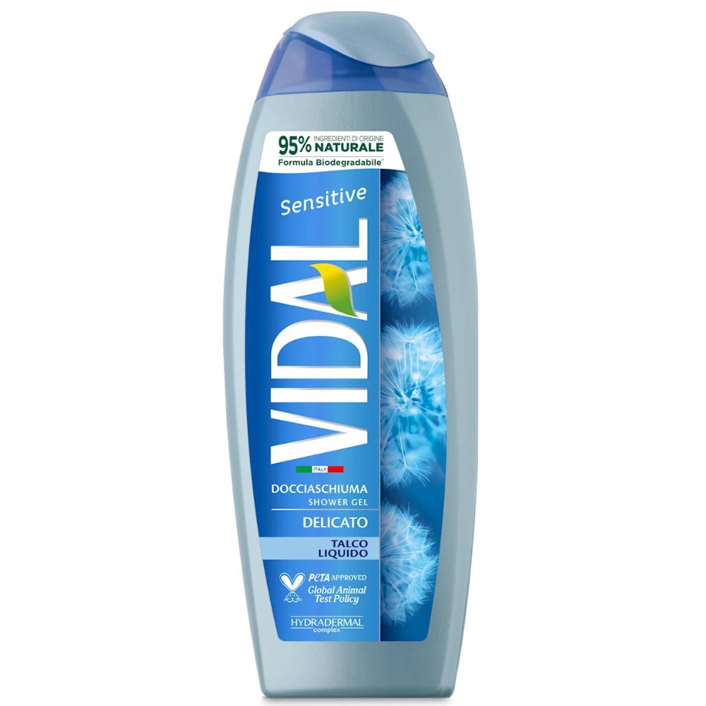 Vidal gel de duș delicat cu Talc, 250 ml