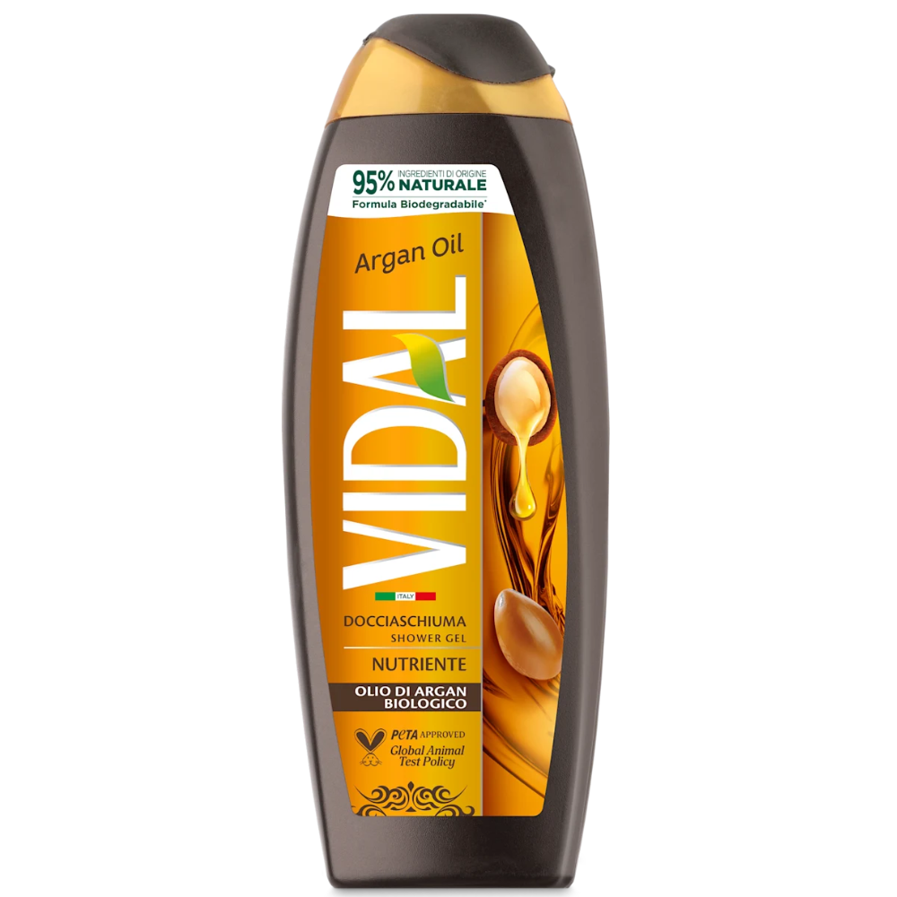 Vidal gel de duș cu ulei de argan bio, 250 ml