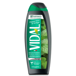 Vidal gel de duș și șampon răcoritor cu mentă piperită și ginkgo biloba, 250 ml