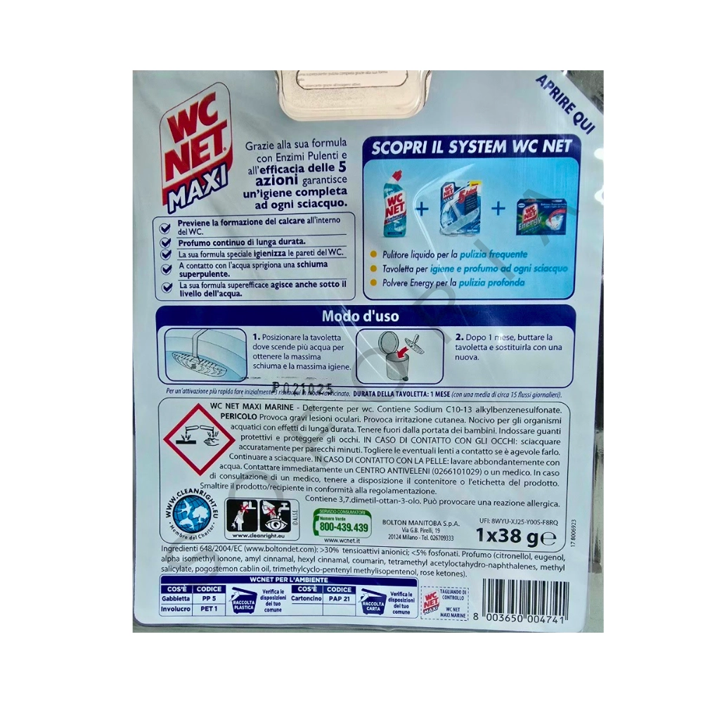 wc net odorizant wc maxi marine eticheta 38 g