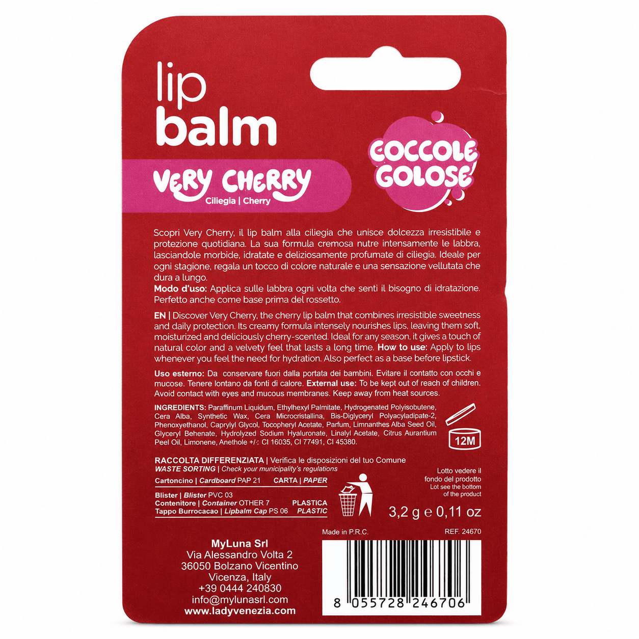 Lady Venezia Coccole Golose balsam buze fructat 3.2 g - imagine 7