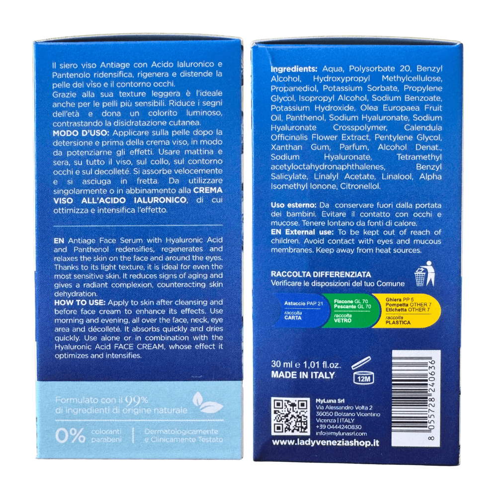 Lady Venezia ser facial anti-age cu acid hialuronic și pantenol, 30 ml - imagine 2