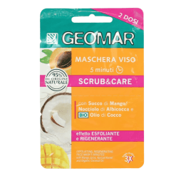 Geomar mască exfoliantă și regenerantă Scrub & Care, 2 x 7.5 ml