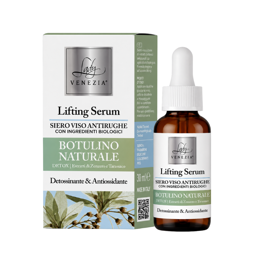 Lady Venezia ser facial anti-age Botulino Naturale cu extract de ghimbir și tarassaco, 30 ml