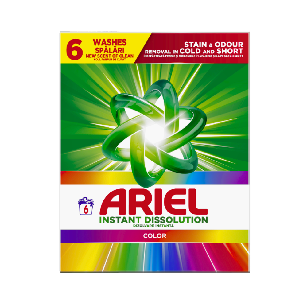 Ariel detergent pudra rufe colorate Instant Dissolution Color 390 g 6 spalari