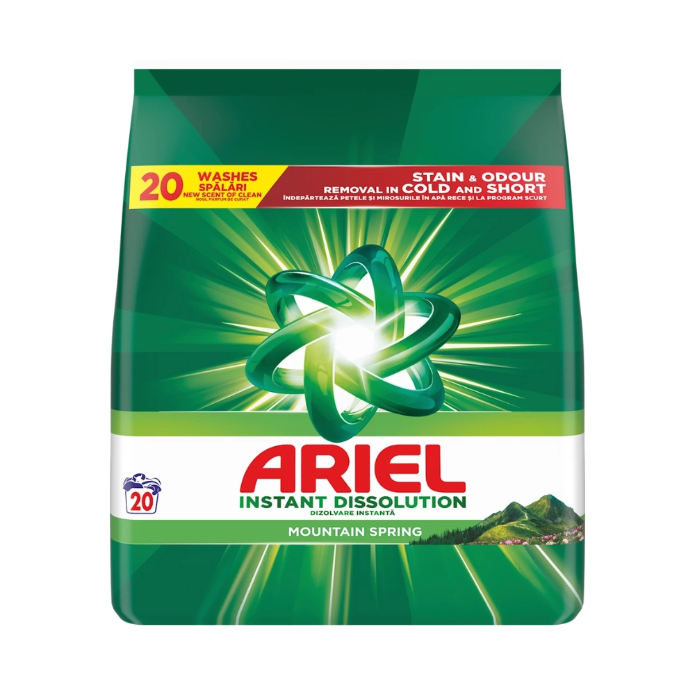 Ariel detergent pudra rufe Mountain Spring 1300 g 20 spalari