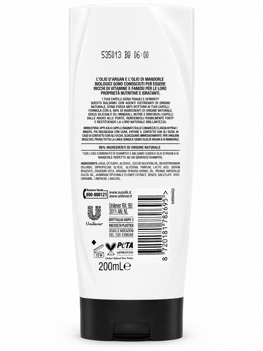 Sunsilk balsam ulei de argan si ulei de migdale 200 ml - imagine 2