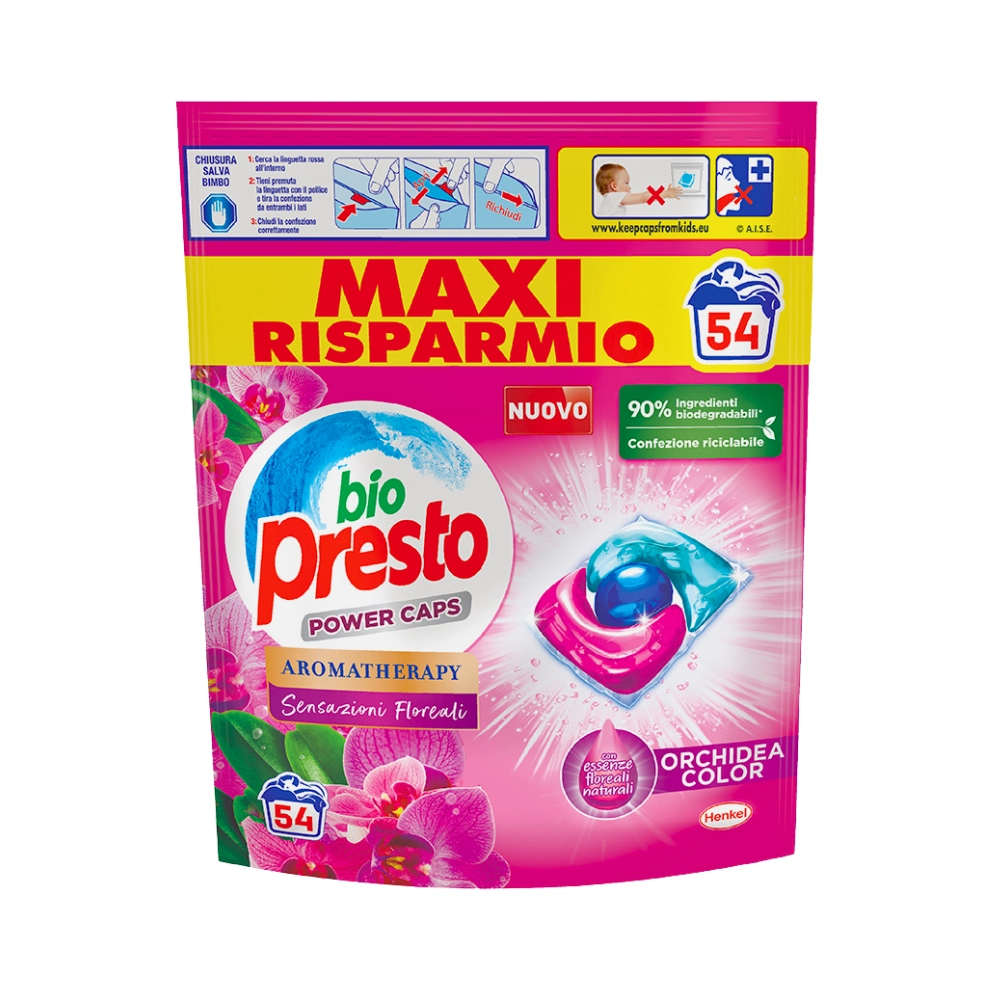 Bio Presto capsule pentru rufe colorate 54 spălări
