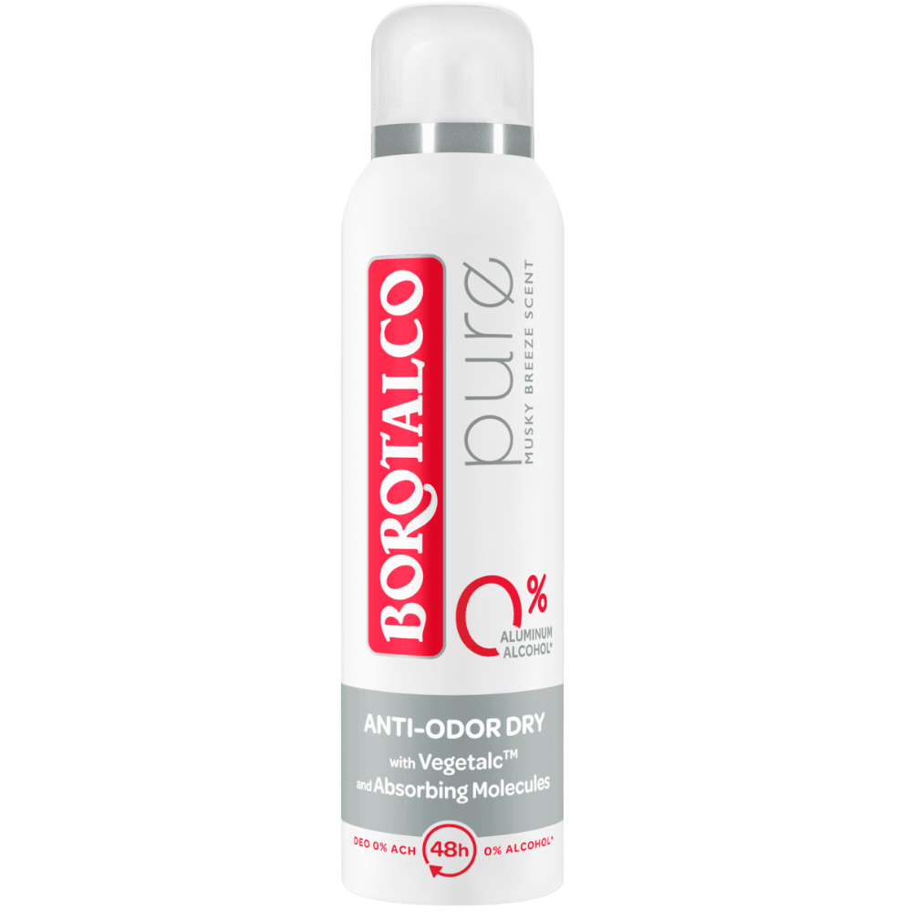 Borotalco deodorant spray Pure Anti-Odor Musky Breeze 48h, 150 ml