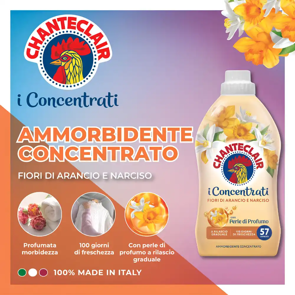 Chanteclair balsam de rufe concentrat Flori de Portocal și Narcisă 1140 ml, 57 spălări - imagine 2
