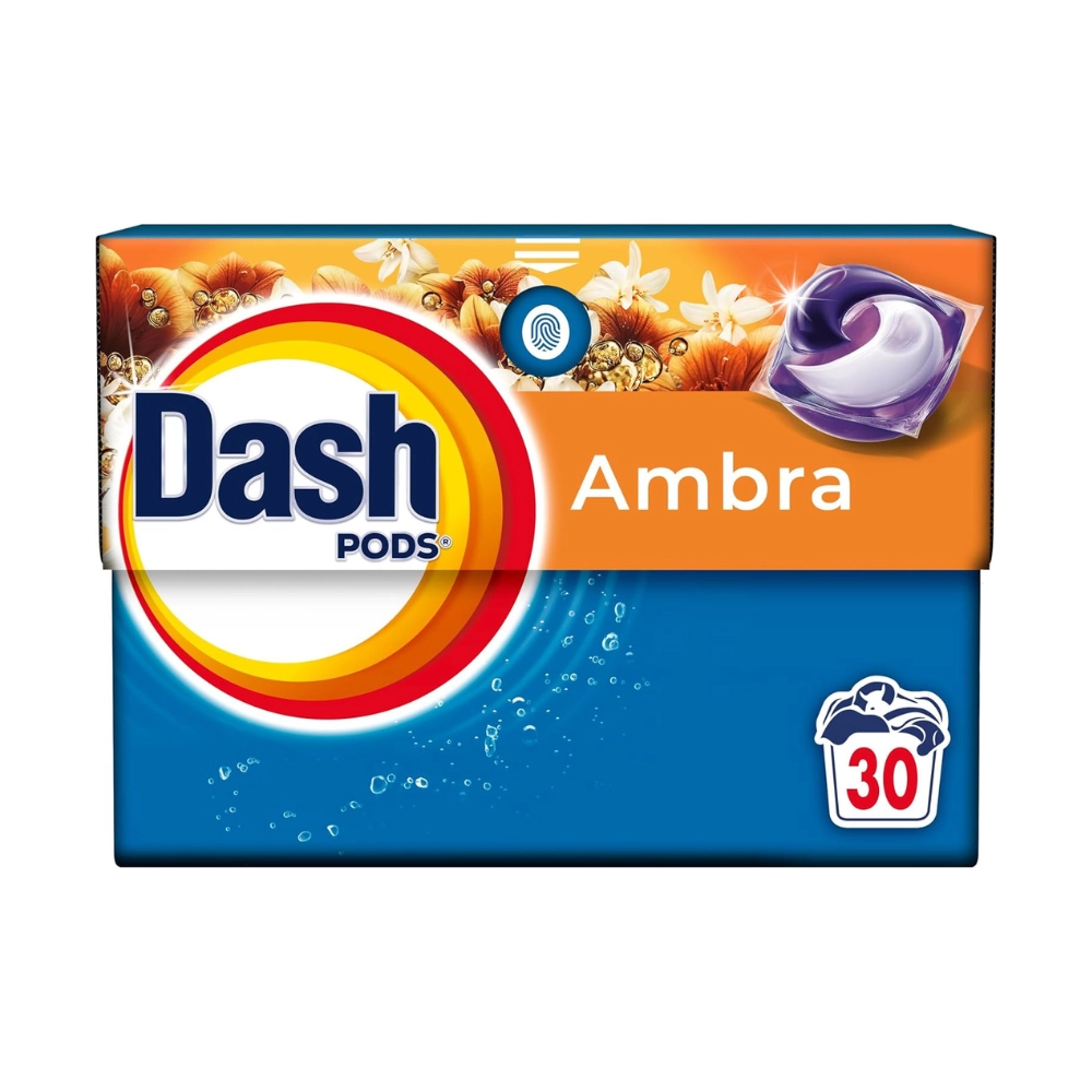 Dash detergent capsule pentru rufe Ambra 30 spălări