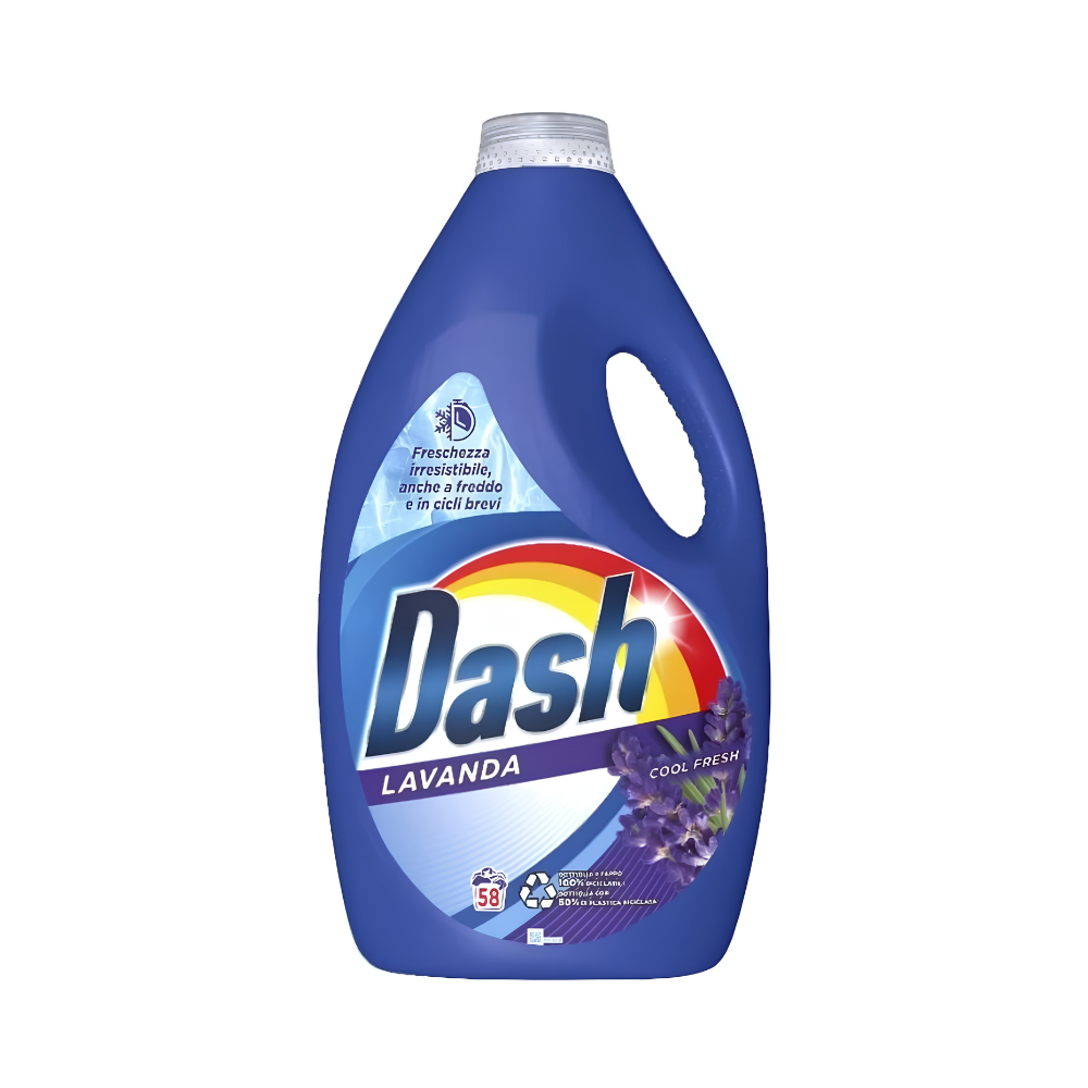 Dash detergent lichid pentru rufe Lavandă Cool Fresh 2900 ml, 58 spălări