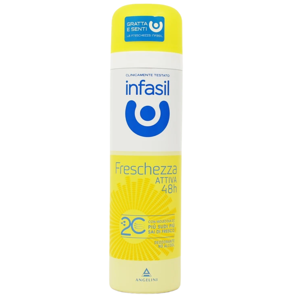 Infasil deodorant spray Freschezza Attiva 48h fără alcool, 150 ml