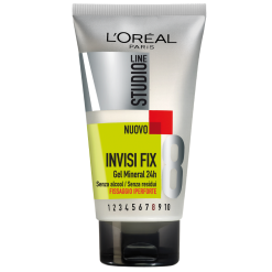 L'Oréal Paris Studio Line Invisi Fix 8 gel mineral pentru păr, fixare foarte puternică 24h, 150 ml