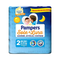 Pampers Sole e Luna scutece copii Mini 3-6 kg 21 buc