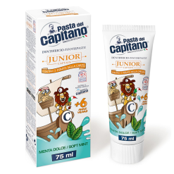 Pasta del Capitano pastă de dinți pentru copii +6 ani Mentă, 75 ml