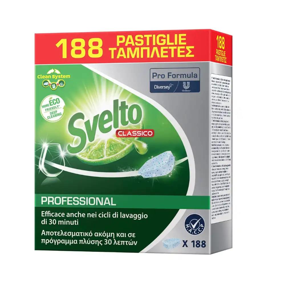 Svelto tablete pentru mașina de spălat vase Classico Professional 188 buc