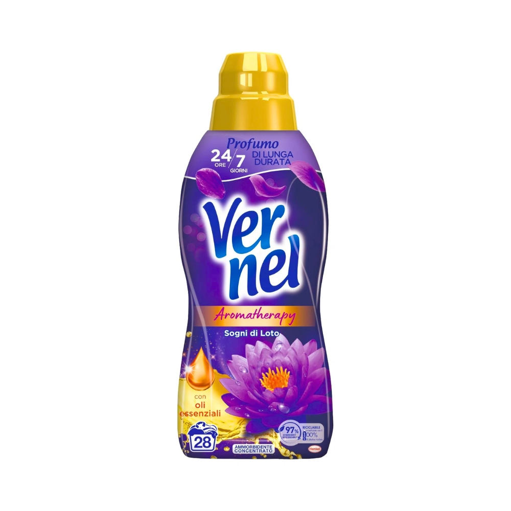 Vernel balsam de rufe concentrat Aromatherapy Lotus 700 ml, 28 spălări