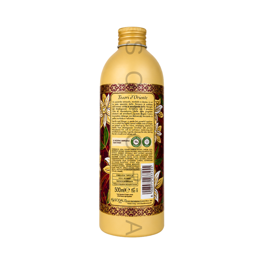 Tesori d'Oriente cremă de baie aromatică Vanilie și Ghimbir 500 ml - imagine 2