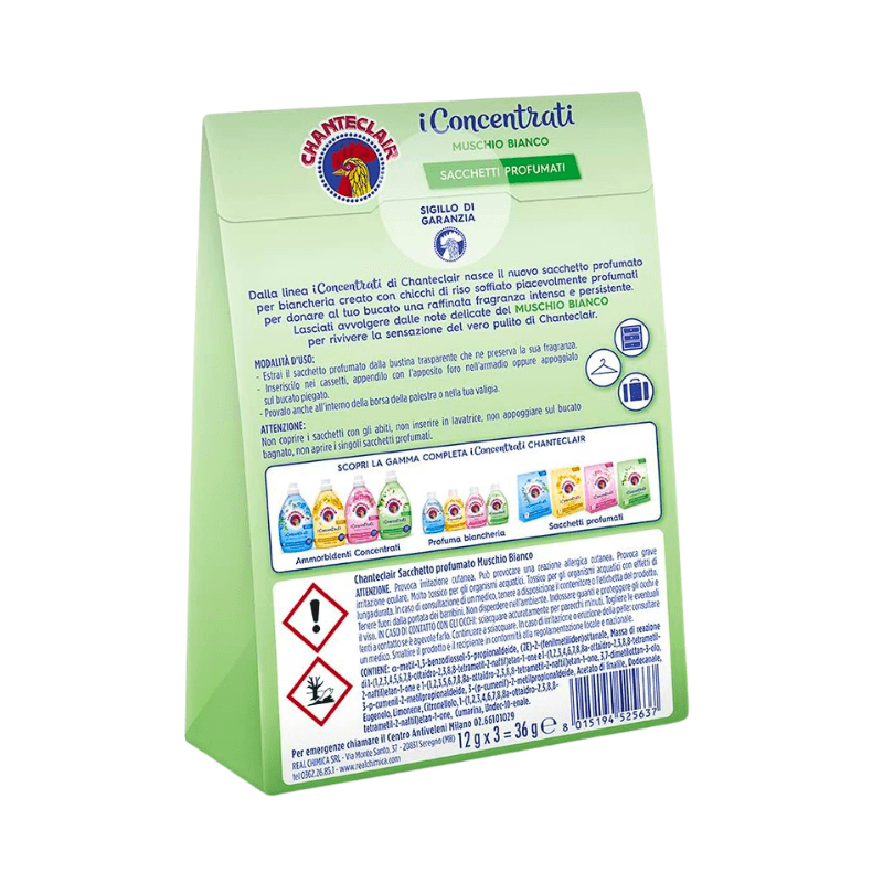 Chanteclair săculeți parfumați pentru rufe Mosc alb 36 g, 3 buc