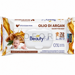 Beauty Full Sensitive șervețele bebeluși ulei de argan 72 buc