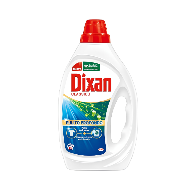 Dixan detergent de rufe lichid Classico 855 ml, 19 spălări