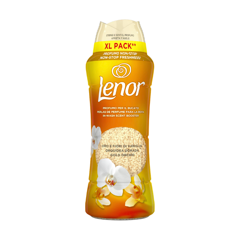 Lenor perle parfumate rufe Aur și Flori de Vanilie 495 g