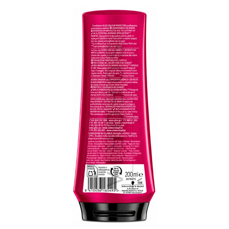 Schwarzkopf Gliss Colour Perfector balsam păr vopsit 200 ml