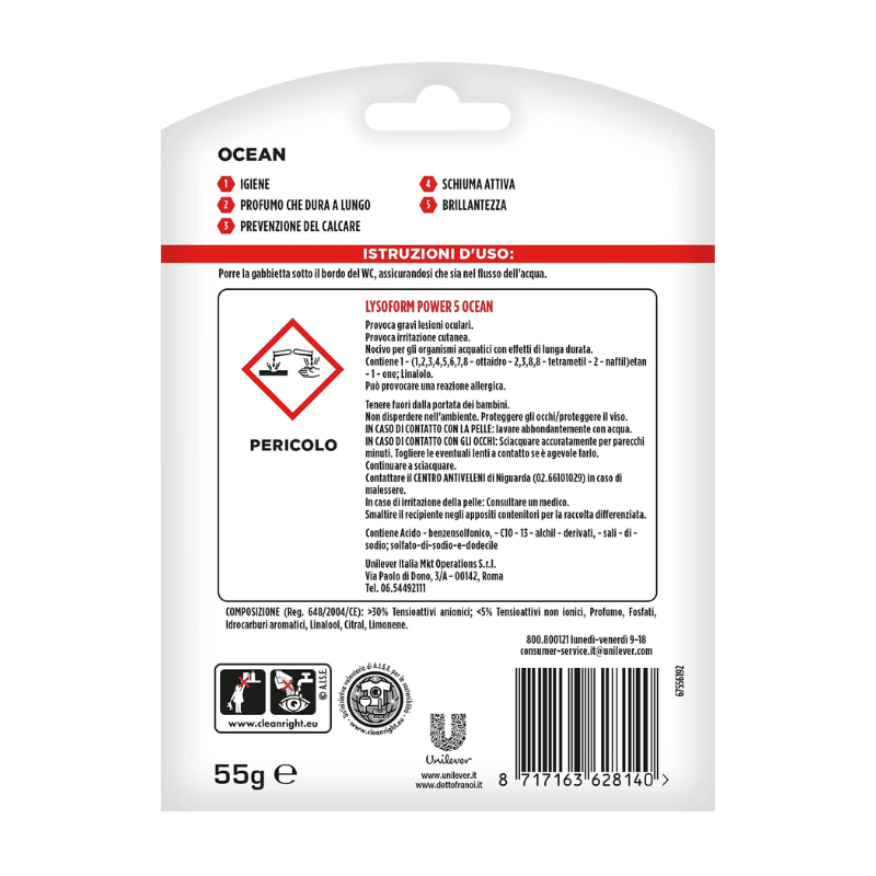 Lysoform odorizant WC Power 5 Ocean 55 g - imagine 2