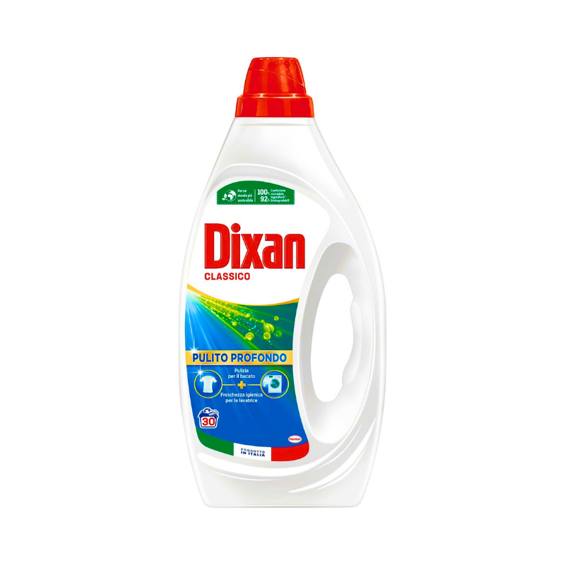 Dixan detergent de rufe lichid Pulito Profondo Classico 1350 ml, 30 spălări
