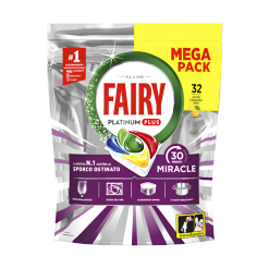 Fairy Platinum Plus capsule mașină vase Lămâie 32 buc