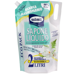 Milmil Muschio Bianco săpun lichid pentru mâini, față și corp, rezervă 2 L