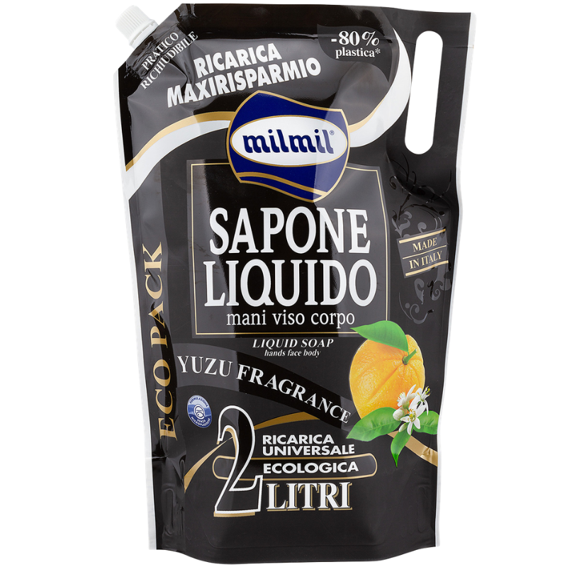 Milmil Yuzu Fragrance săpun lichid pentru mâini, față și corp, rezervă 2 L