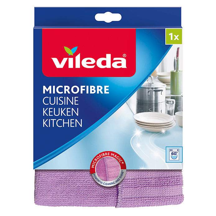 Vileda Microfibre Kitchen lavetă bucătărie 2 în 1 32 x 32 cm