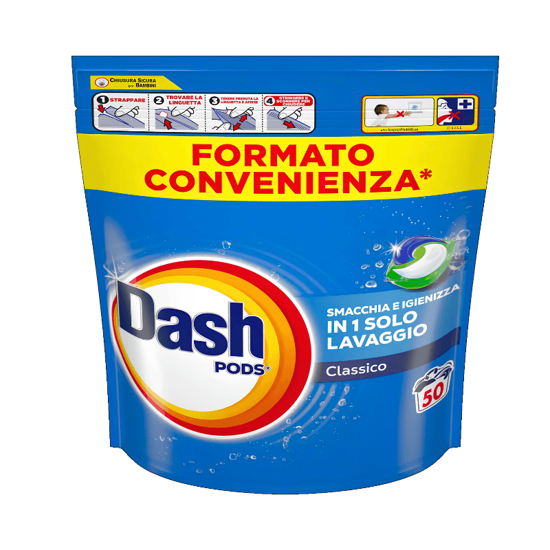Dash detergent capsule pentru rufe Classico, 50 spălări