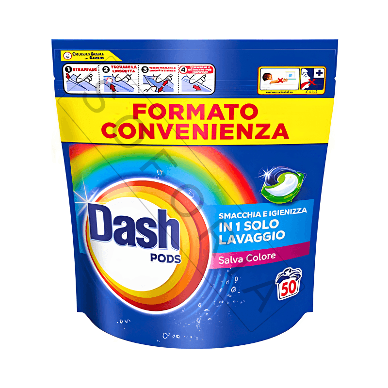 Dash detergent de rufe capsule Salva Colore, 50 capsule
