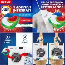 Alternative view of Dash detergent capsule pentru rufe Extra Smacchiante, 19 spălări